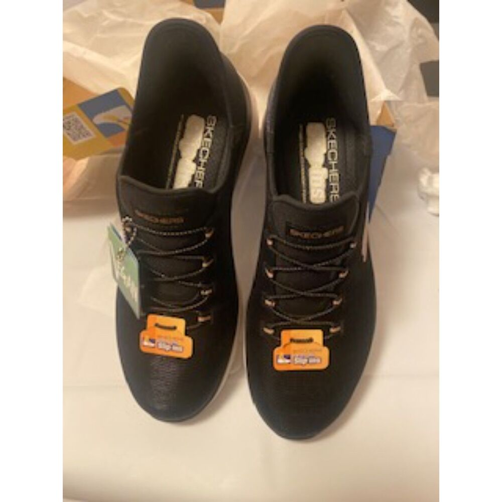 Skechers Slip-Ins Summits Classy Night Black Rose Gold Size 9 NIB